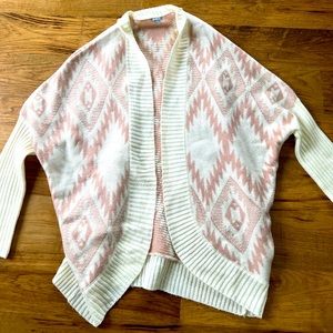 Lightly Worn Pink and Cream Sweater